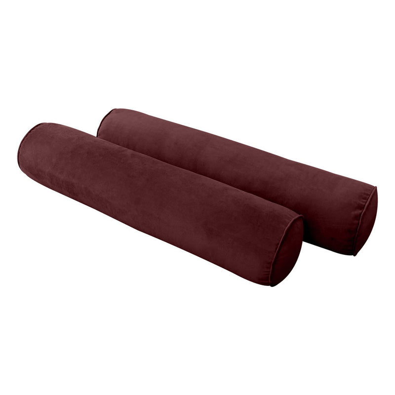 COVER ONLY Model V5 Twin Velvet Same Pipe Indoor Daybed Bolster Pillow - AD368