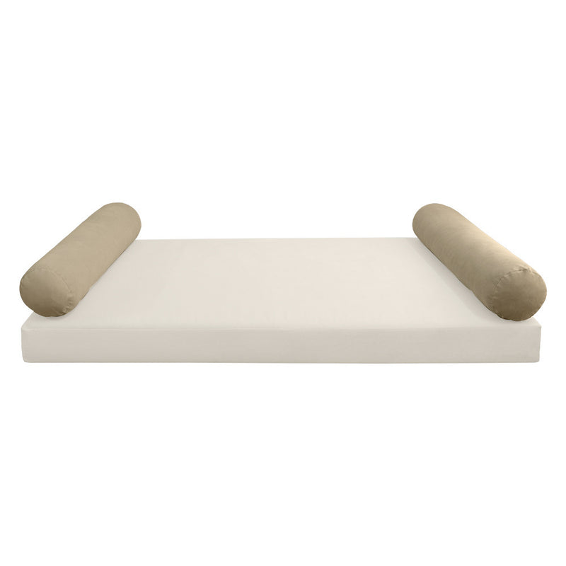 COVER ONLY Model V5 Full Velvet Knife Edge Indoor Daybed Bolster Pillow - AD304