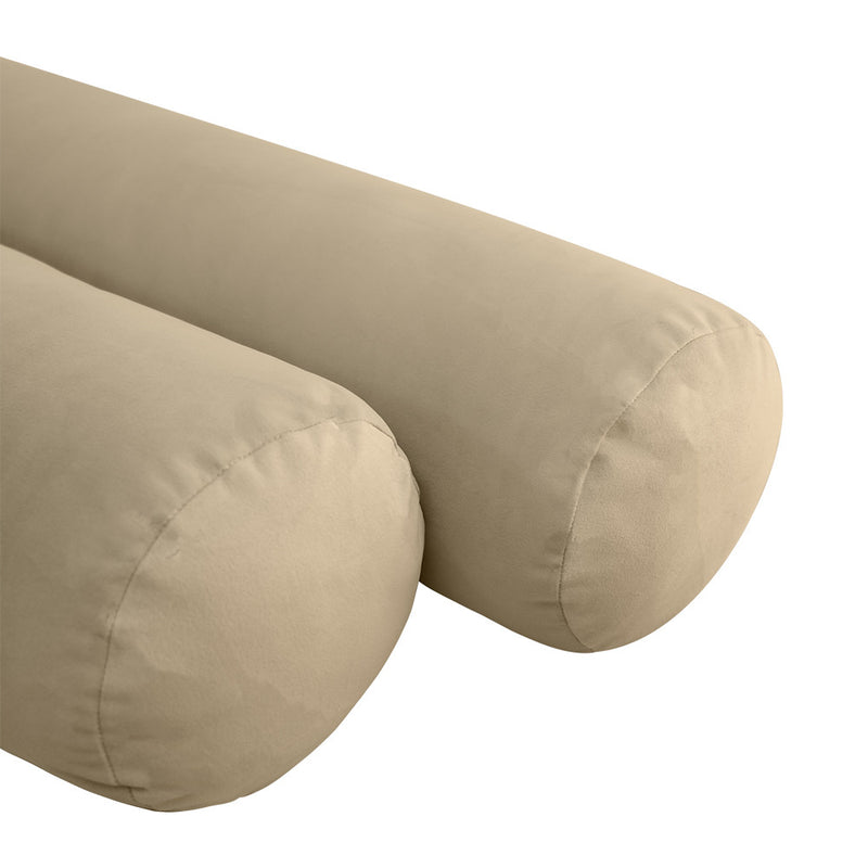 COVER ONLY Model V5 Full Velvet Knife Edge Indoor Daybed Bolster Pillow - AD304