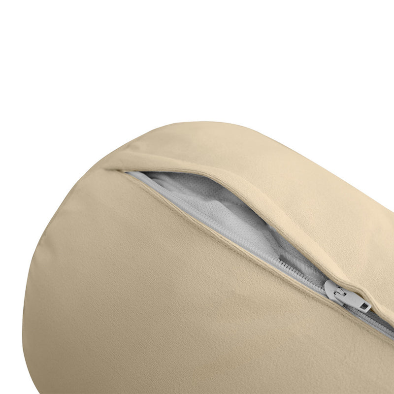 COVER ONLY Model V5 Full Velvet Knife Edge Indoor Daybed Bolster Pillow - AD304