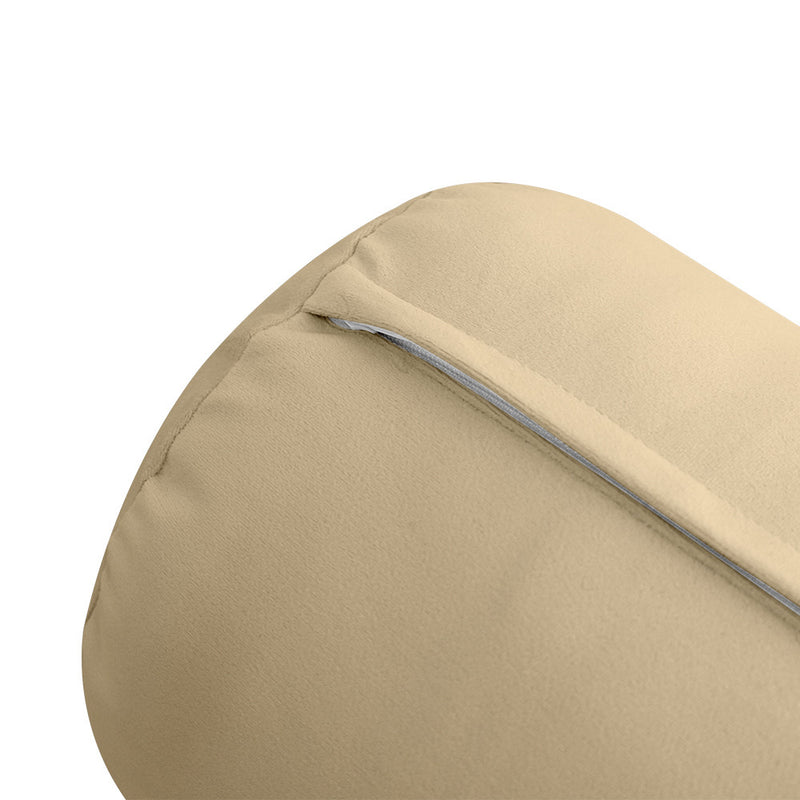 COVER ONLY Model V5 Full Velvet Knife Edge Indoor Daybed Bolster Pillow - AD304