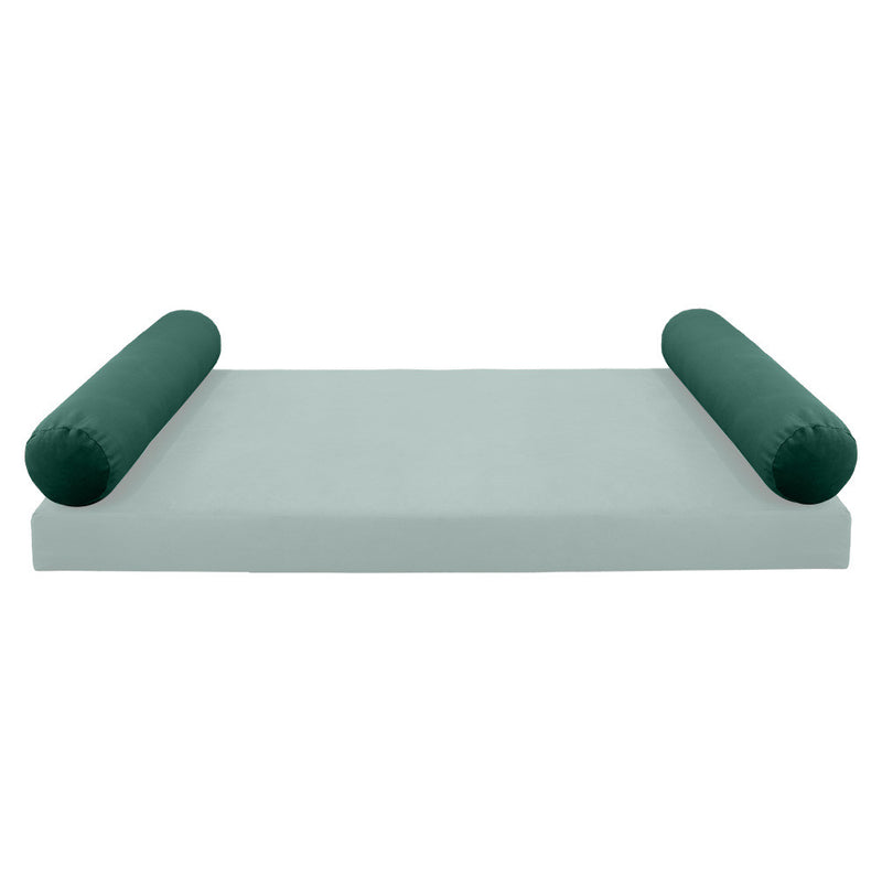 COVER ONLY Model V5 Full Velvet Knife Edge Indoor Daybed Bolster Pillow - AD317