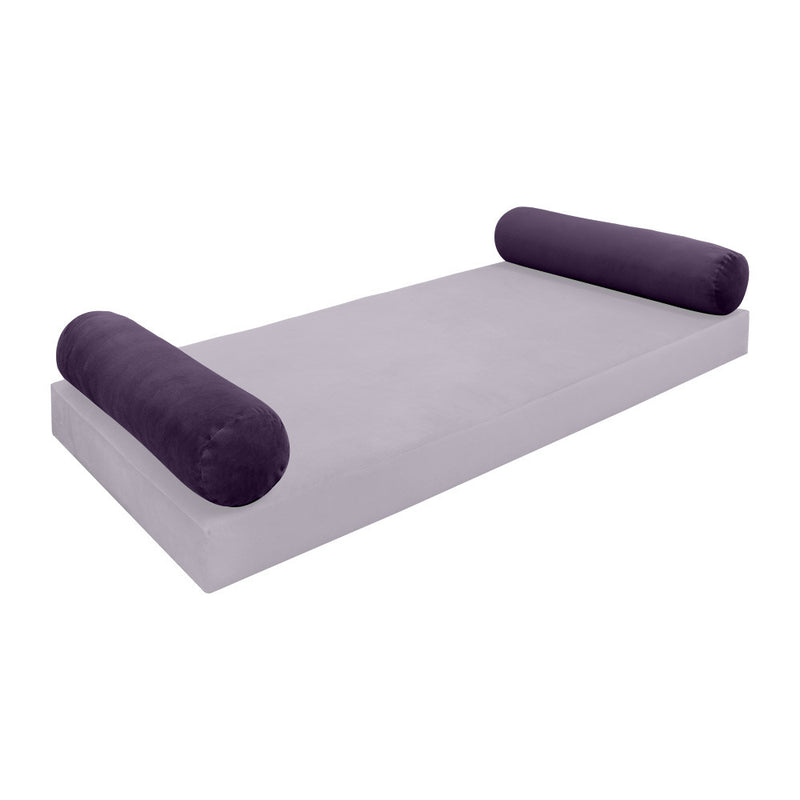 COVER ONLY Model V5 Full Velvet Knife Edge Indoor Daybed Bolster Pillow - AD339
