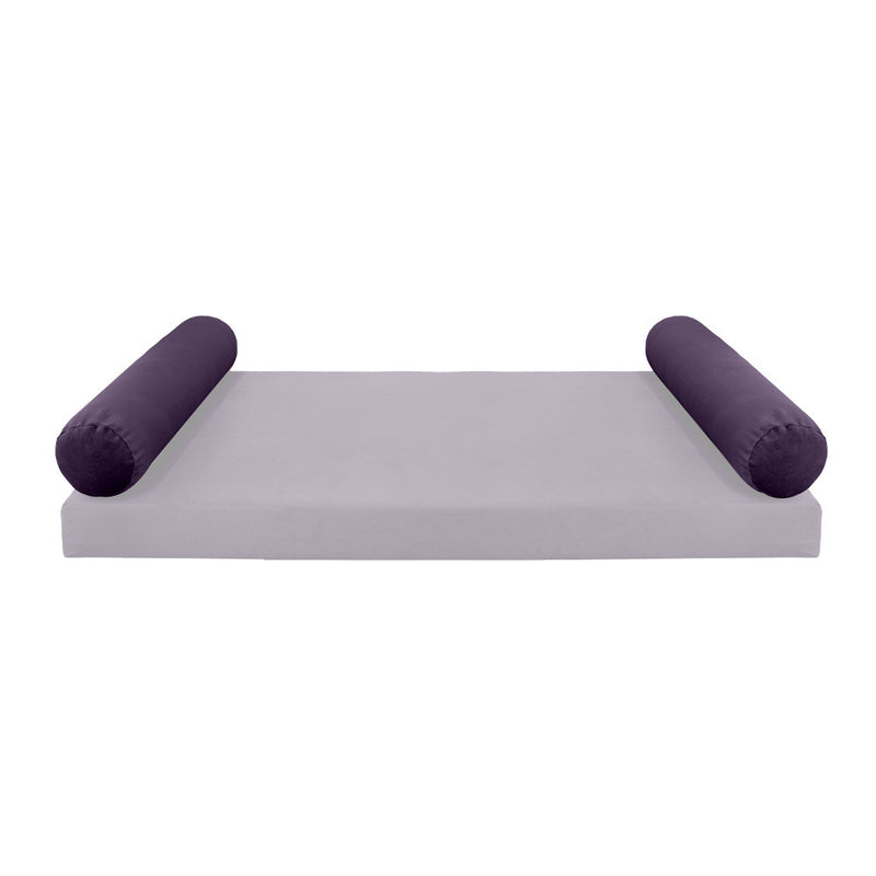 COVER ONLY Model V5 Full Velvet Knife Edge Indoor Daybed Bolster Pillow - AD339
