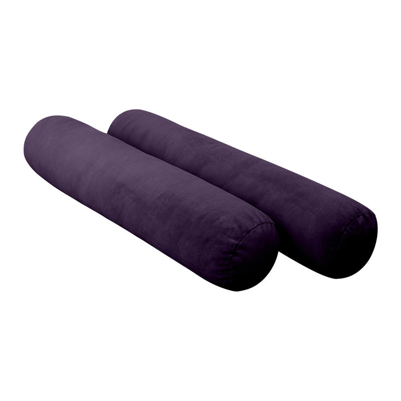COVER ONLY Model V5 Full Velvet Knife Edge Indoor Daybed Bolster Pillow - AD339
