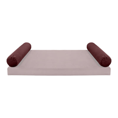 COVER ONLY Model V5 Full Velvet Knife Edge Indoor Daybed Bolster Pillow - AD368