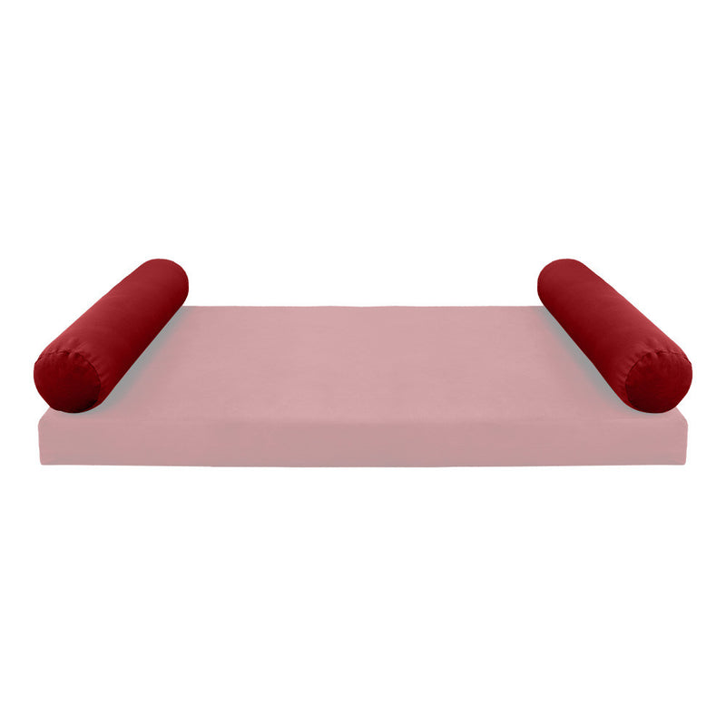 COVER ONLY Model V5 Full Velvet Knife Edge Indoor Daybed Bolster Pillow - AD369