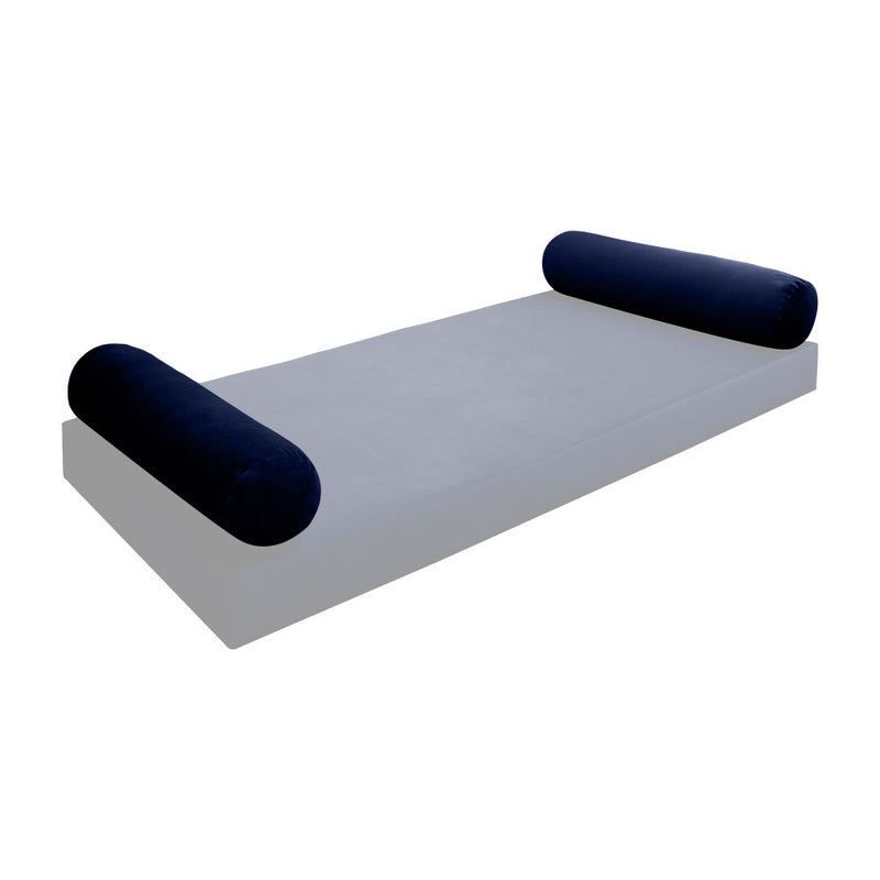 COVER ONLY Model V5 Full Velvet Knife Edge Indoor Daybed Bolster Pillow - AD373