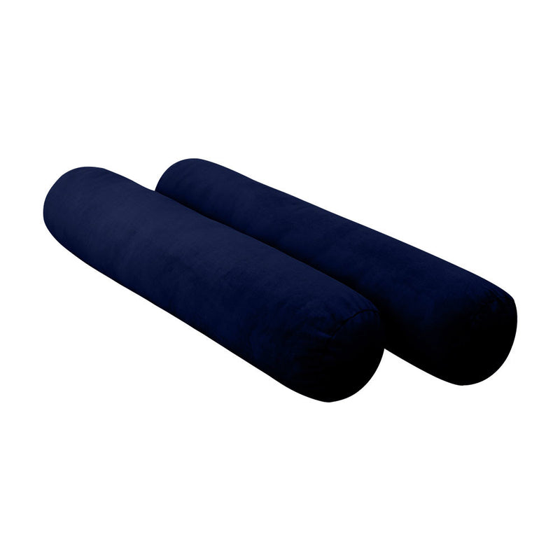 COVER ONLY Model V5 Full Velvet Knife Edge Indoor Daybed Bolster Pillow - AD373