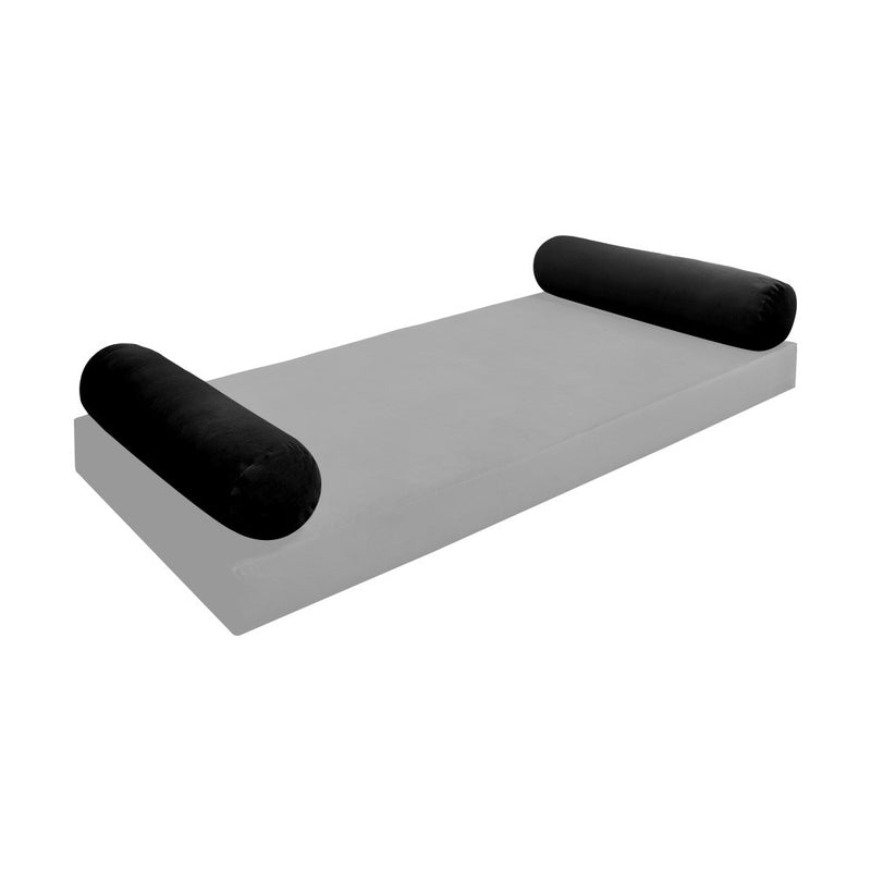 COVER ONLY Model V5 Full Velvet Knife Edge Indoor Daybed Bolster Pillow - AD374