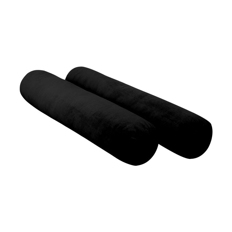 COVER ONLY Model V5 Full Velvet Knife Edge Indoor Daybed Bolster Pillow - AD374