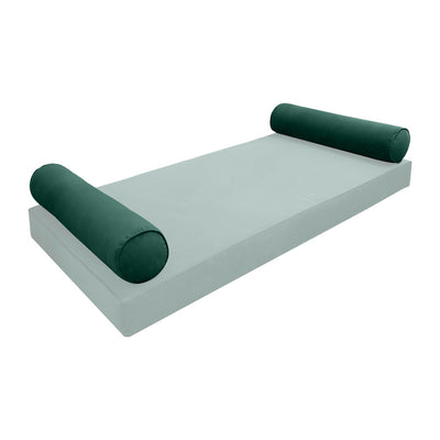COVER ONLY Model V5 Full Velvet Same Pipe Indoor Daybed Bolster Pillow - AD317