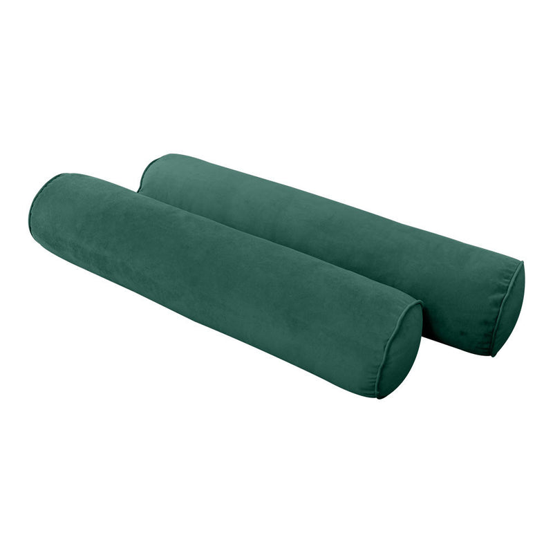 COVER ONLY Model V5 Full Velvet Same Pipe Indoor Daybed Bolster Pillow - AD317