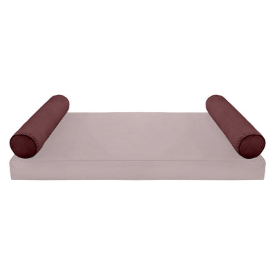 COVER ONLY Model V5 Full Velvet Same Pipe Indoor Daybed Bolster Pillow - AD368