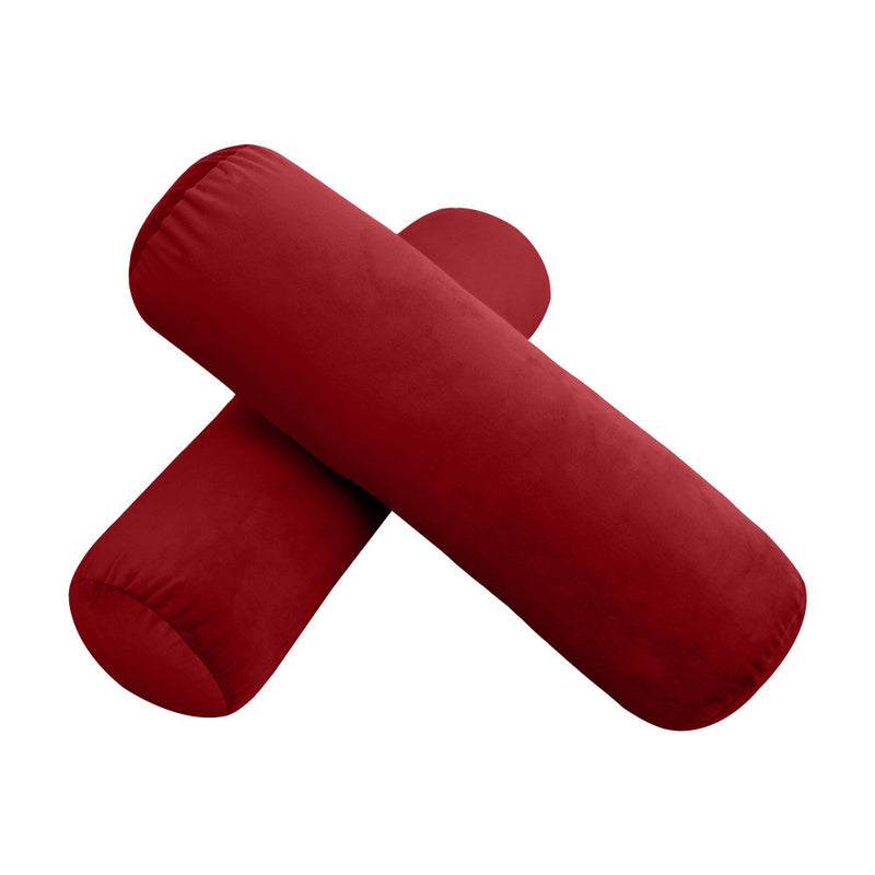 COVER ONLY Model V6 Twin Velvet Knife Edge Indoor Daybed Bolster Pillow - AD369