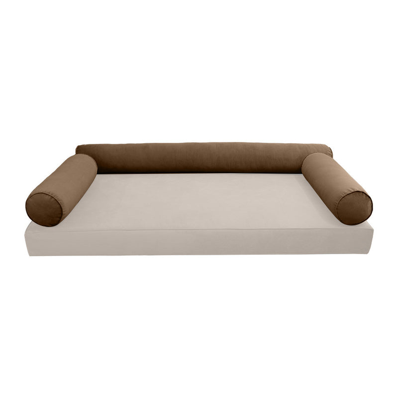COVER ONLY Model V6 Twin Velvet Same Pipe Indoor Daybed Bolster Pillow - AD308