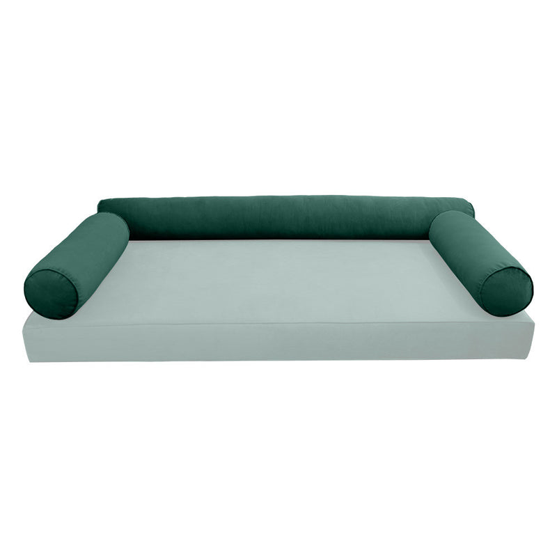 COVER ONLY Model V6 Twin Velvet Same Pipe Indoor Daybed Bolster Pillow - AD317