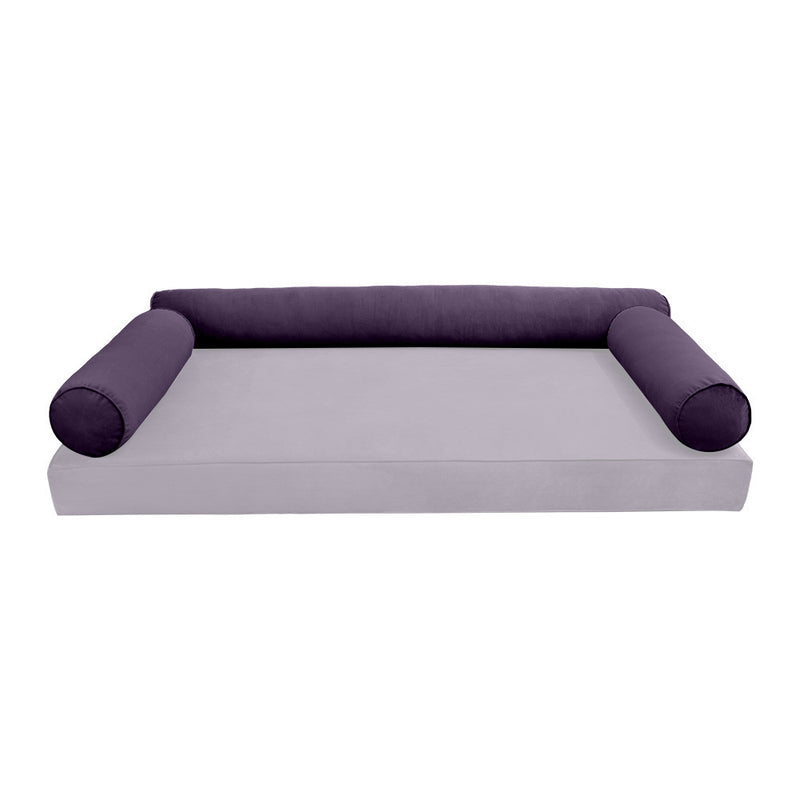 COVER ONLY Model V6 Twin Velvet Same Pipe Indoor Daybed Bolster Pillow - AD339