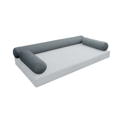 COVER ONLY Model V6 Twin-XL Velvet Knife Edge Indoor Daybed Bolster Pillow AD347
