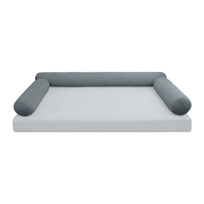 COVER ONLY Model V6 Twin-XL Velvet Knife Edge Indoor Daybed Bolster Pillow AD347