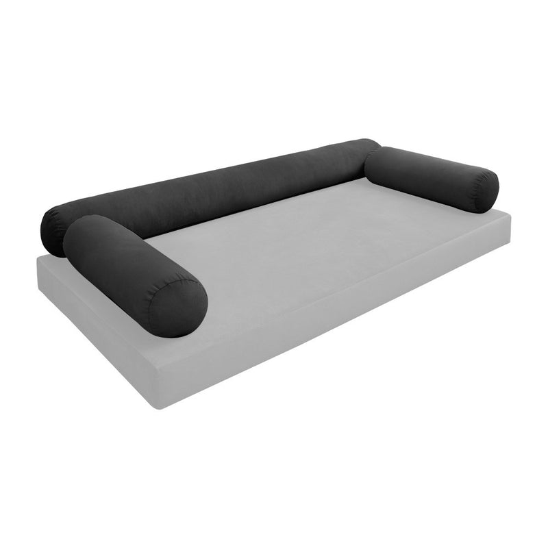 COVER ONLY Model V6 Twin-XL Velvet Knife Edge Indoor Daybed Bolster Pillow - AD350