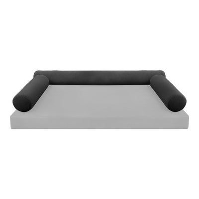 COVER ONLY Model V6 Twin-XL Velvet Knife Edge Indoor Daybed Bolster Pillow - AD350