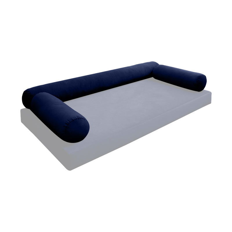 COVER ONLY Model V6 Twin-XL Velvet Knife Edge Indoor Daybed Bolster Pillow AD373