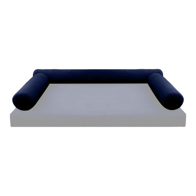 COVER ONLY Model V6 Twin-XL Velvet Knife Edge Indoor Daybed Bolster Pillow AD373