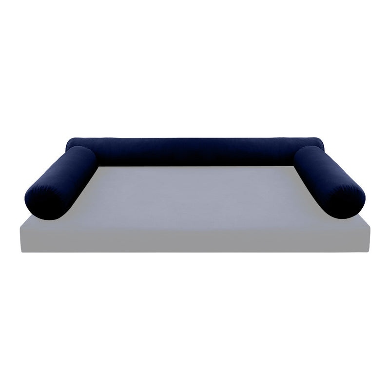 COVER ONLY Model V6 Twin-XL Velvet Knife Edge Indoor Daybed Bolster Pillow AD373