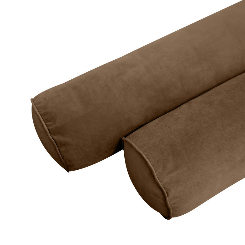COVER ONLY Model V6 Twin-XL Velvet Same Pipe Indoor Daybed Bolster Pillow - AD308