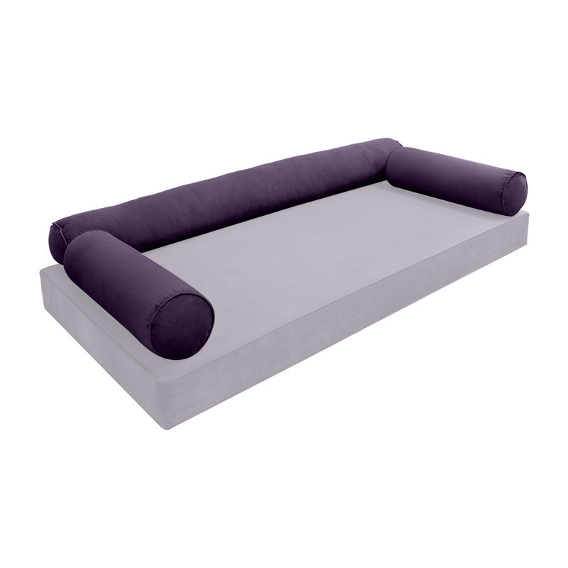 COVER ONLY Model V6 Twin-XL Velvet Same Pipe Indoor Daybed Bolster Pillow  AD339