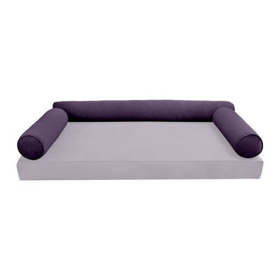 COVER ONLY Model V6 Twin-XL Velvet Same Pipe Indoor Daybed Bolster Pillow  AD339