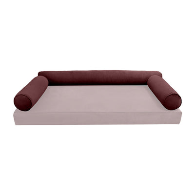 COVER ONLY Model V6 Twin-XL Velvet Same Pipe Indoor Daybed Bolster Pillow - AD368