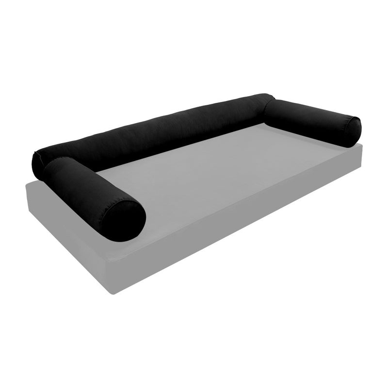 COVER ONLY Model V6 Twin-XL Velvet Same Pipe Indoor Daybed Bolster Pillow AD374