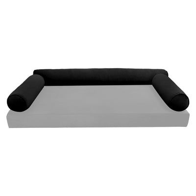 COVER ONLY Model V6 Twin-XL Velvet Same Pipe Indoor Daybed Bolster Pillow AD374