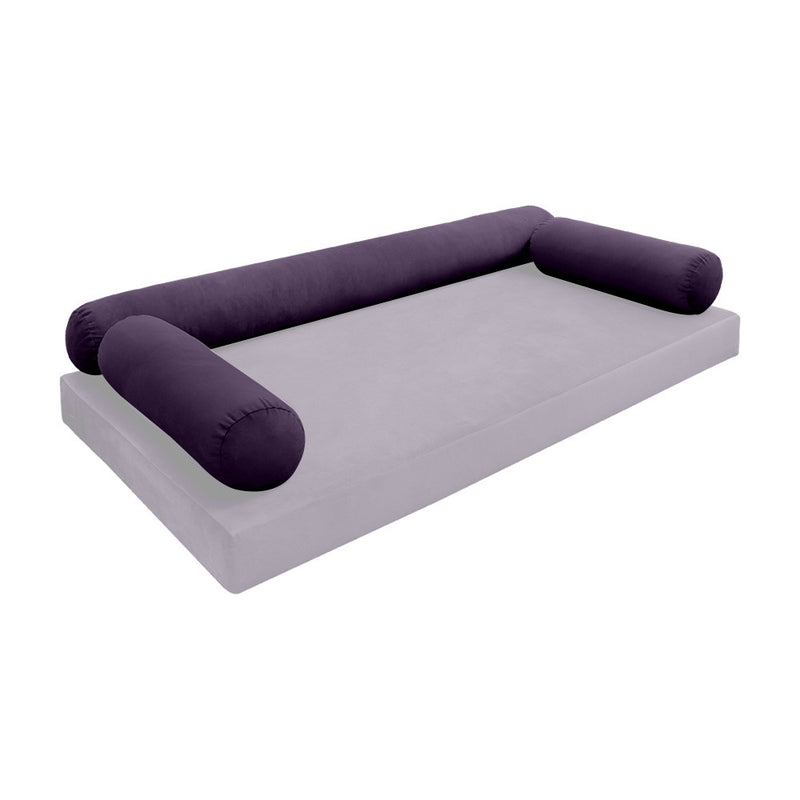 COVER ONLY Model V6 Full Velvet Knife Edge Indoor Daybed Bolster Pillow AD339