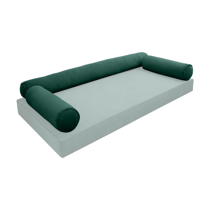 COVER ONLY Model V6 Full Velvet Same Pipe Indoor Daybed Bolster Pillow - AD317