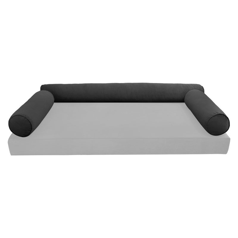 COVER ONLY Model V6 Full Velvet Same Pipe Indoor Daybed Bolster Pillow - AD350