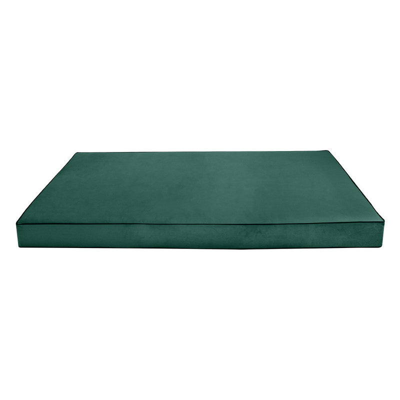 COVER ONLY Model V1 Twin Velvet Contrast Indoor Daybed Mattress Cushion AD317