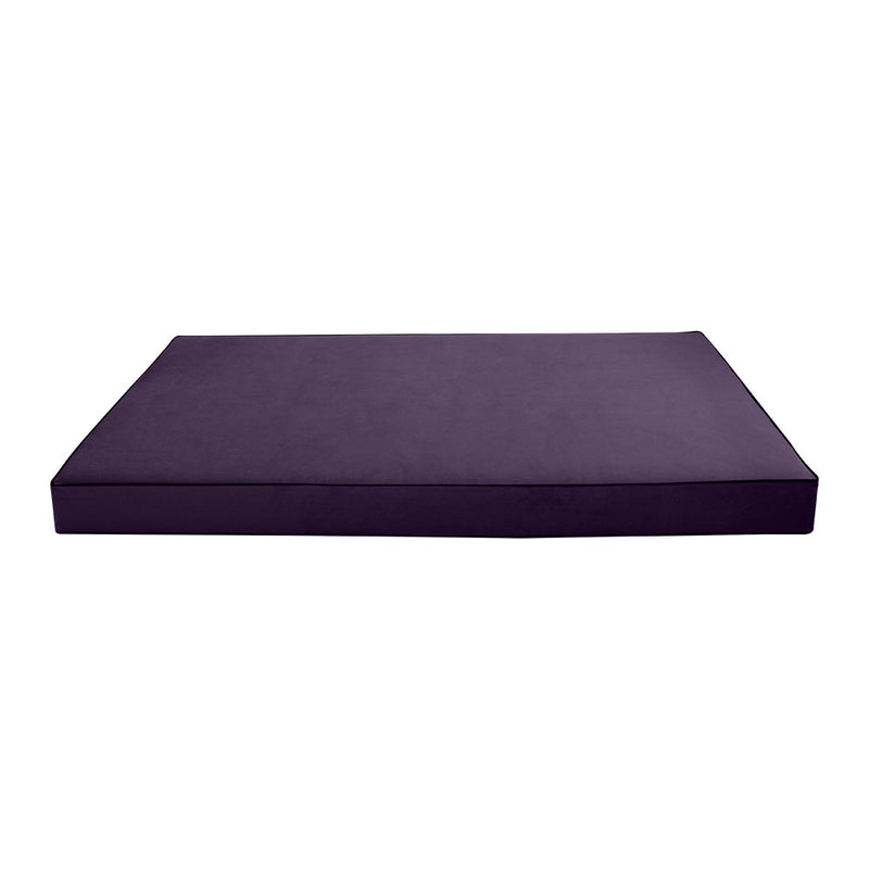 COVER ONLY Model V1 Twin Velvet Contrast Indoor Daybed Mattress Cushion AD339