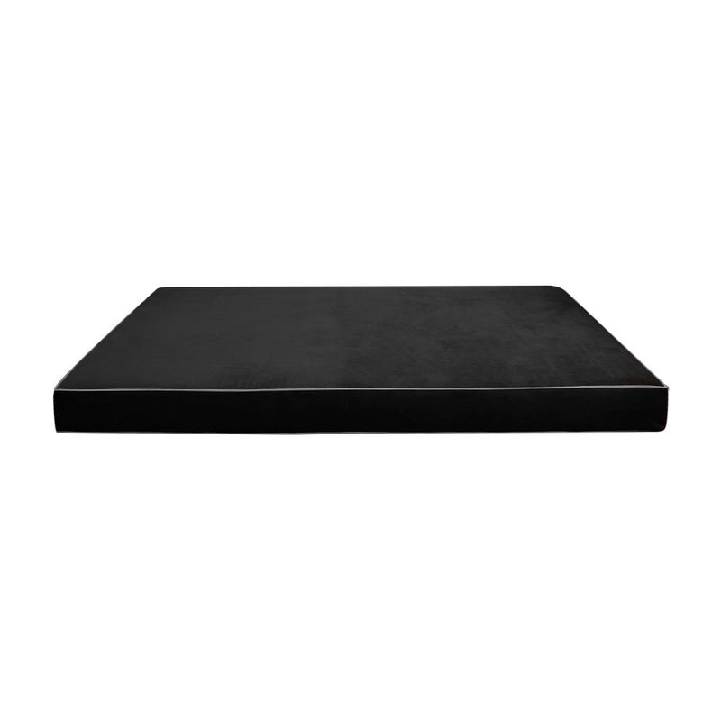 COVER ONLY Model V1 Twin Velvet Contrast Indoor Daybed Mattress Cushion AD350