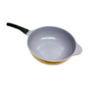 12.5" Ceramic Coating Interior and Exterior Cooking Wok,Frying Pan Made In Korea