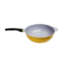 12.5" Ceramic Coating Interior and Exterior Cooking Wok,Frying Pan Made In Korea
