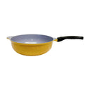 12.5" Ceramic Coating Interior and Exterior Cooking Wok,Frying Pan Made In Korea