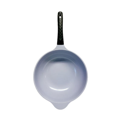 12.5" Ceramic Coating Interior and Exterior Cooking Wok,Frying Pan Made In Korea