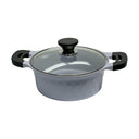 2.9 QT Ceramic Sauce Pot with Lid, 8'' Ceramic Interior Exterior Cooking Pot