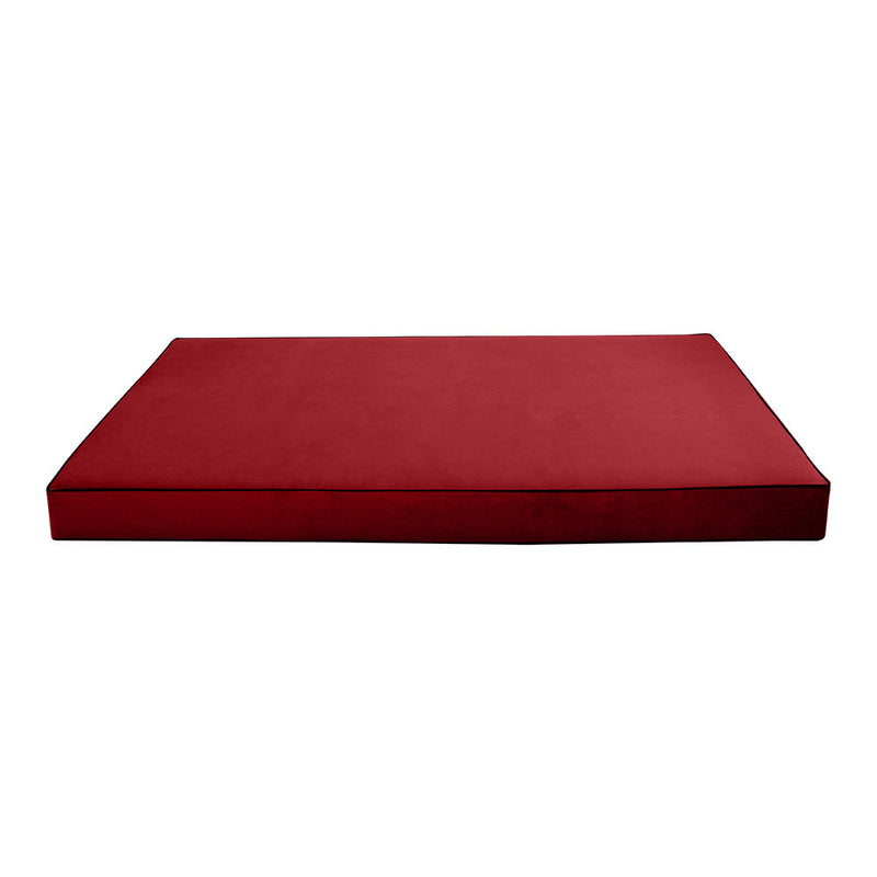 COVER ONLY Model V1 Twin Velvet Contrast Indoor Daybed Mattress Cushion AD369