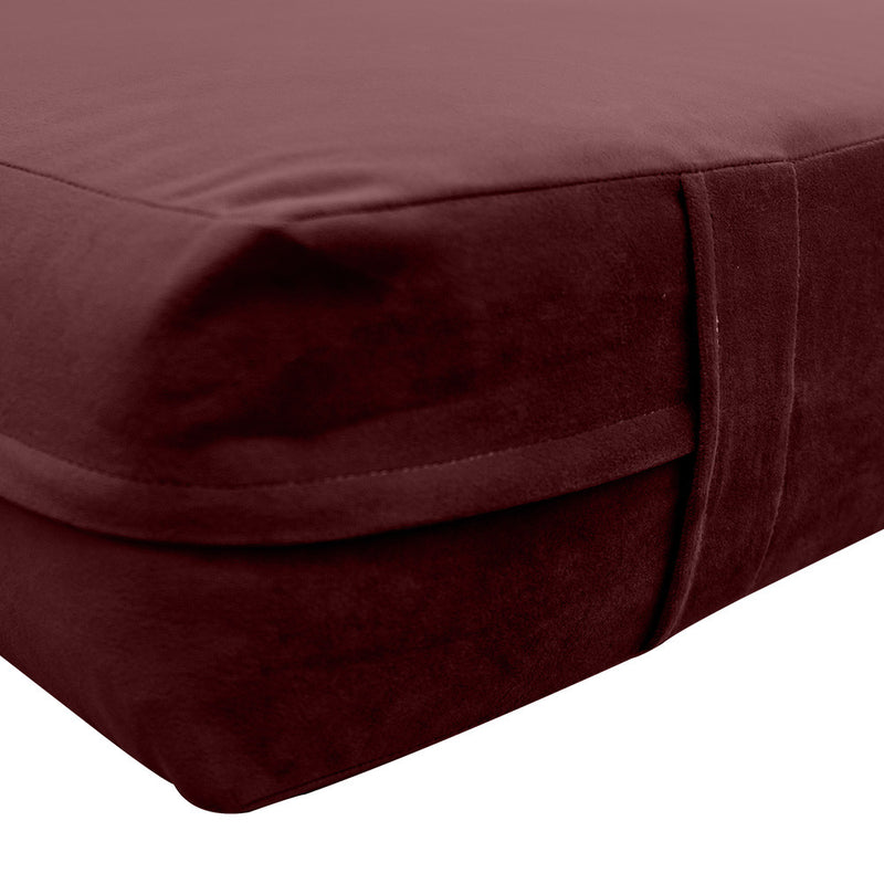 COVER ONLY Model V1 Twin-XL Velvet Knife Edge Indoor Daybed Mattress Cushion AD368