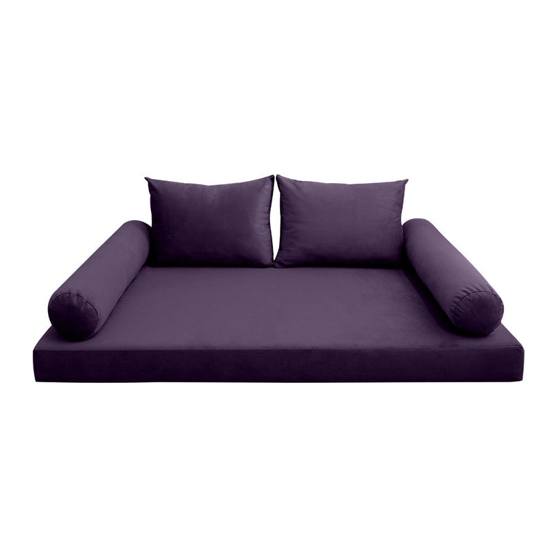 COVER ONLY Model V1 Full Velvet Knife Edge Indoor Daybed Mattress Cushion AD339