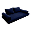 COVER ONLY Model V1 Full Velvet Knife Edge Indoor Daybed Mattress Cushion AD373